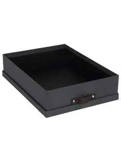 Documentenbox "Oskar" zwart - (L)35 x (B)26 x (H)8,5 cm