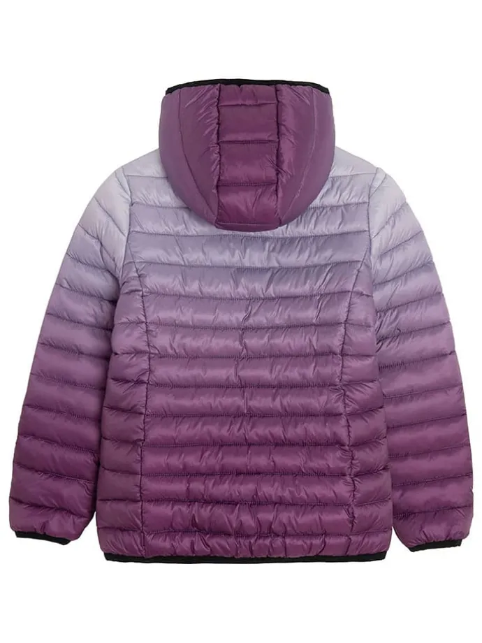 Doorgestikte bodywarmer lichtblauw/paars