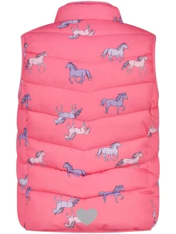 Doorgestikte bodywarmer roze