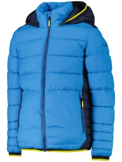 Doorgestikte jas blauw
