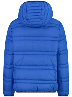 Doorgestikte jas blauw