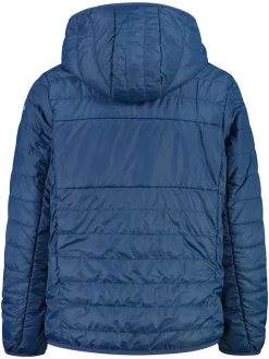 Doorgestikte jas blauw
