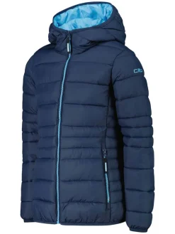 Doorgestikte jas donkerblauw