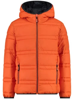 Doorgestikte jas oranje