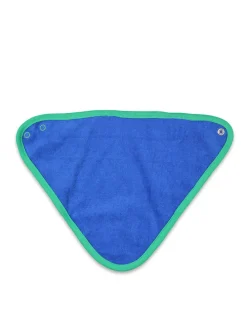 Driehoekige doek blauw/groen - (L)35 x (B)25 cm