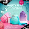 Drinkfles paars/turquoise/roze - 1,2 l (verrassingproduct)
