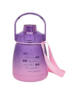 Drinkfles paars/turquoise/roze - 1,2 l (verrassingproduct)
