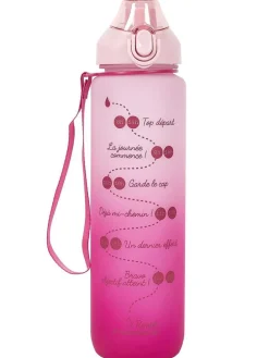 Drinkfles paars/turquoise/roze - 1 l (verrassingsproduct)