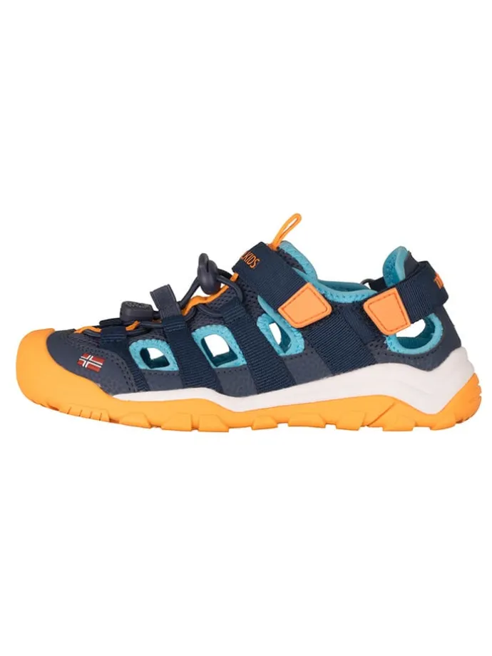 Enkelsandalen "Kristiansand" donkerblauw/lichtblauw