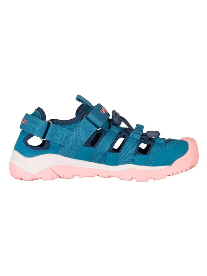 Enkelsandalen "Kristiansand" blauw/lichtroze