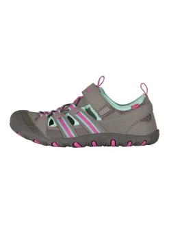 Enkelsandalen "Sandefjord" antraciet/lichtblauw/lichtroze