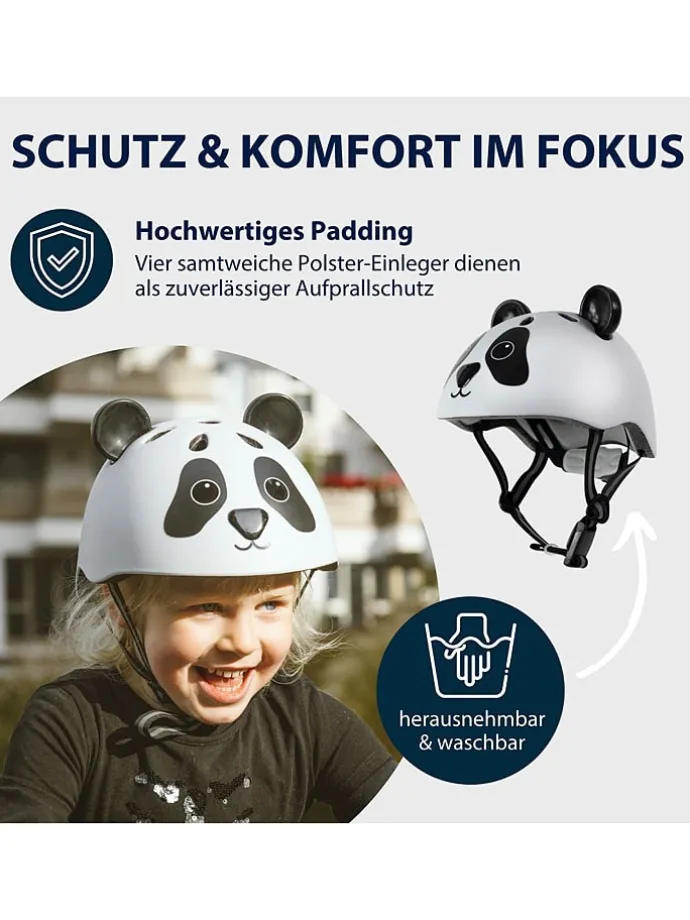 Fietshelm zwart/wit