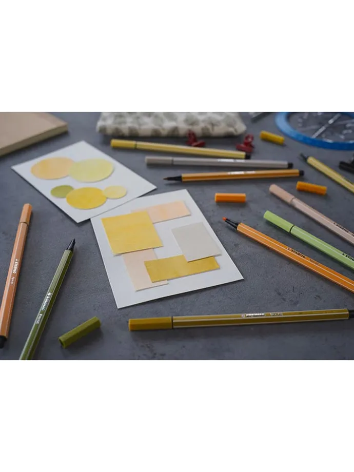 Fineliners & Premium viltstiften "STABILO point 88 & Pen 68 - ARTY" - 18 stuks