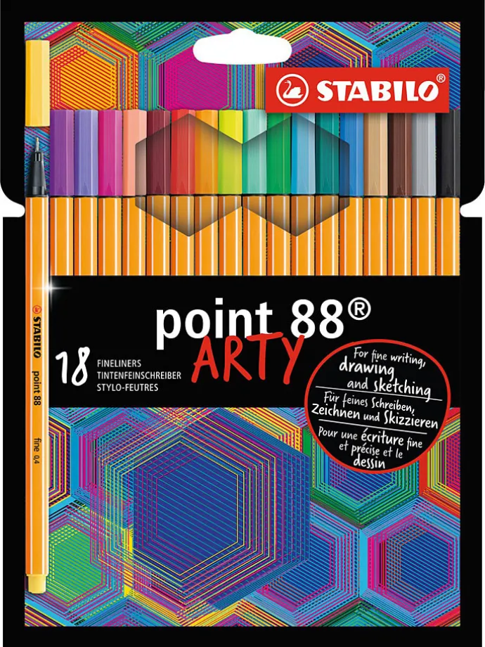 Fineliners "STABILO point 88 - Arty" - 18 stuks