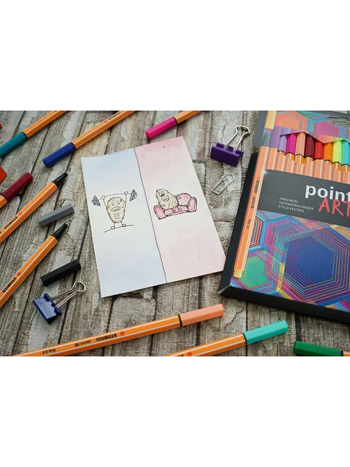 Fineliners "STABILO point 88 - Arty" - 18 stuks