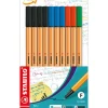 Fineliners ''STABILO point 88'' - 10 stuks