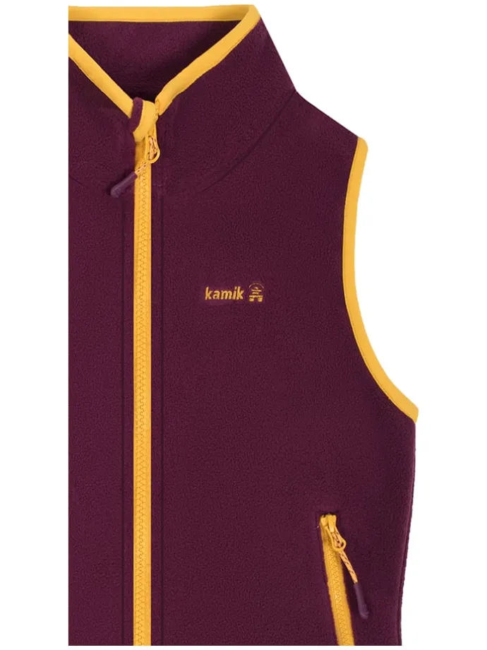 Fleece bodywarmer "Dawn" pruimkleurig