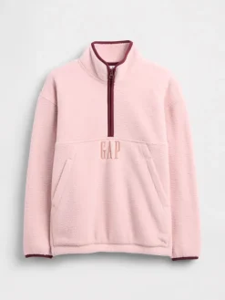 Fleece trui lichtroze