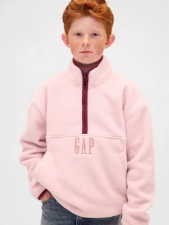 Fleece trui lichtroze