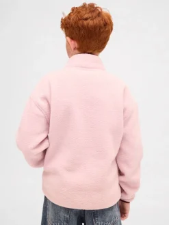 Fleece trui lichtroze