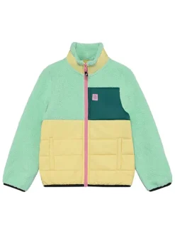 Fleece vest groen/geel