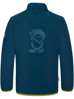 Fleece vest "Oppdal" donkerblauw/groen