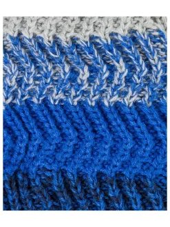 Gebreide muts blauw