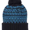 Gebreide muts "Hull" blauw/zwart