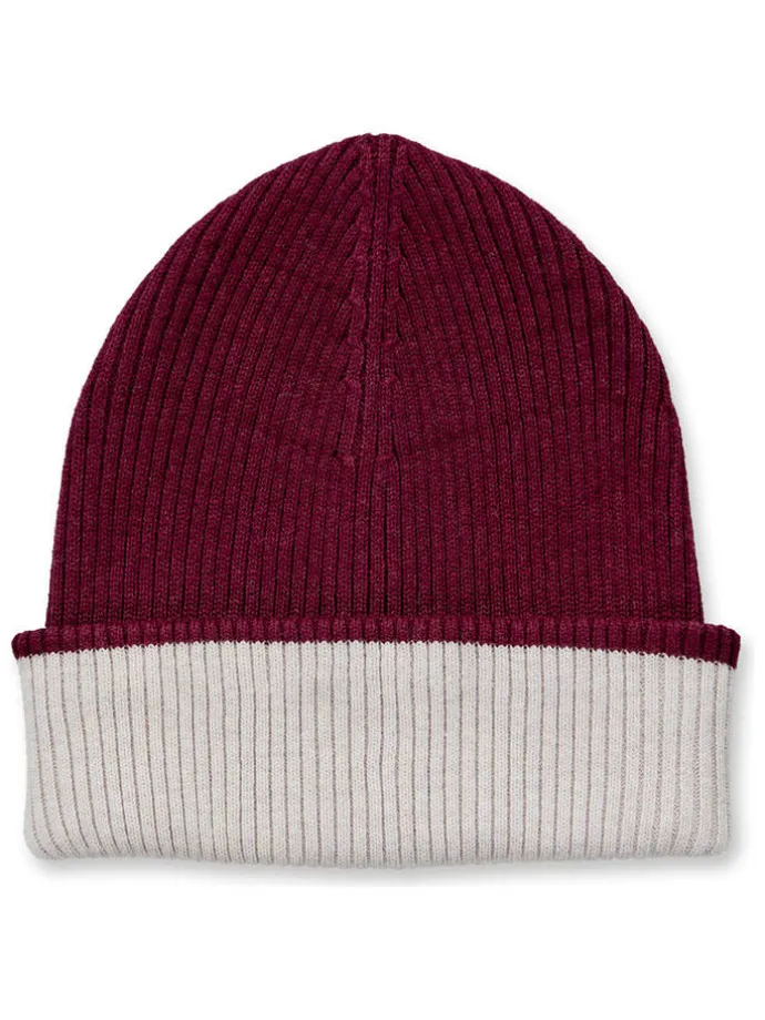 Gebreide muts "Moko" bordeaux