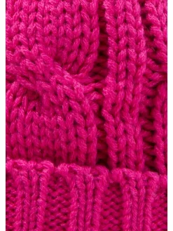 Gebreide muts roze