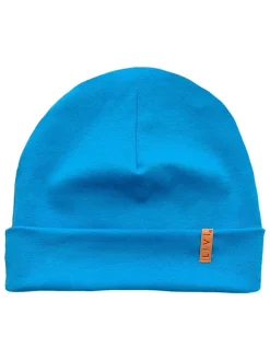 Geribde beanie "Aquablue" blue