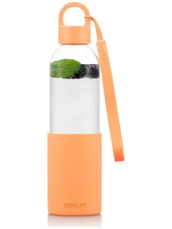 Glazen fles "Melior" abrikooskleurig - 500 ml