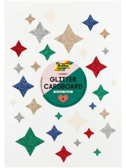 Glitter knutselpapier "Classic" - vanaf 5 jaar - 6 vellen