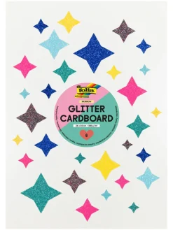 Glitter knutselpapier "Rainbow" - vanaf 5 jaar - 6 vellen