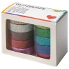 Glitterplakband meerkleurig - 10x 5 m