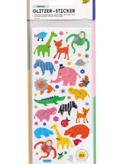 Glitterstickers "Fantasia" meerkleurig - (L)23 x (B)10 cm