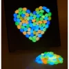 Glow-in-the-dark-stenen "Bonte mix" meerkleurig - 100 stuks