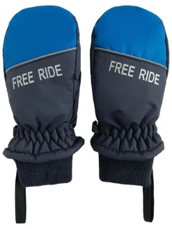 Handschoenen antraciet/blauw