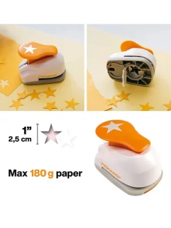 Hefpons "Ster" wit/oranje - (B)5 x (H)15 x (D)9 cm