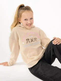 Hoodie "Dog Life" beige