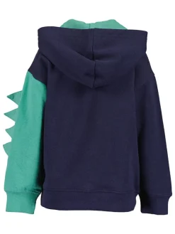 Hoodie donkerblauw/turquoise