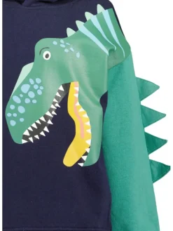 Hoodie donkerblauw/turquoise