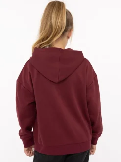 Hoodie "Happiness Vibes" bordeaux