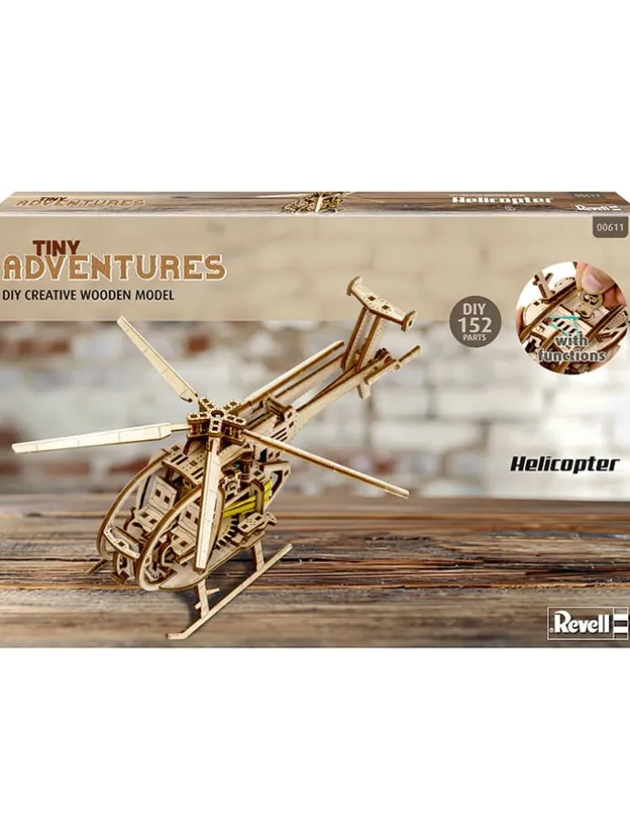 Houten functioneel model "Revell - Tiny Adventures - Helicopter" - vanaf 10 jaar