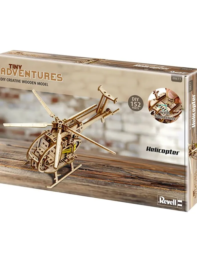 Houten functioneel model "Revell - Tiny Adventures - Helicopter" - vanaf 10 jaar