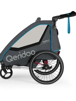 3-in-1 fietsaanhanger "QUPA 2" blauw/grijs