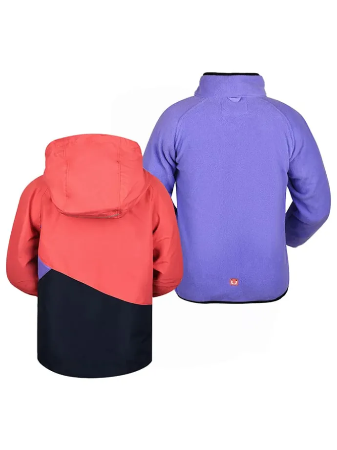 3-in-1 functionele jas "Marisol" rood/paars