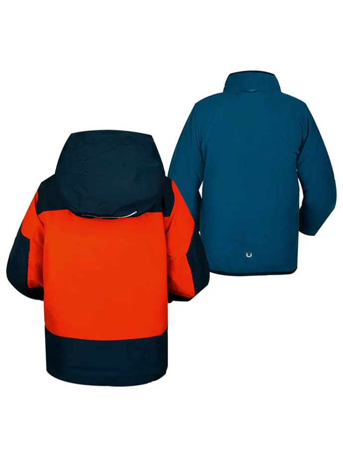 3-in-1 functionele jas "Trey" donkerblauw/oranje