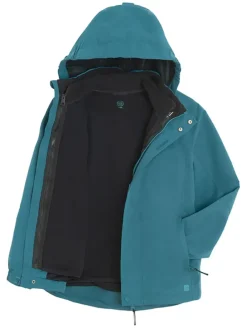 3 in 1 - functionele jas zwart/turquoise