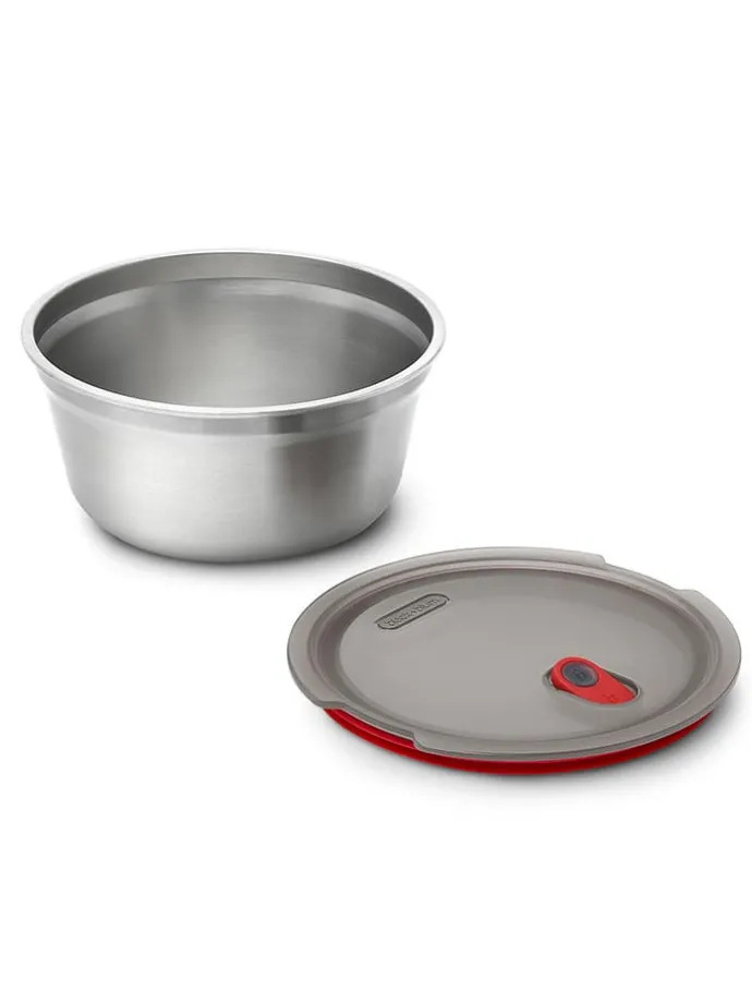 3-in-1 lunchbox zilverkleurig - (B)16,5 x (H)8 x (D)17 cm